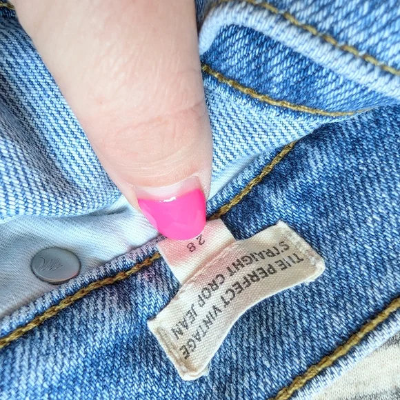 Madewell The Perfect Vintage Straight Crop Jean Size 28 - Picture 3 of 11